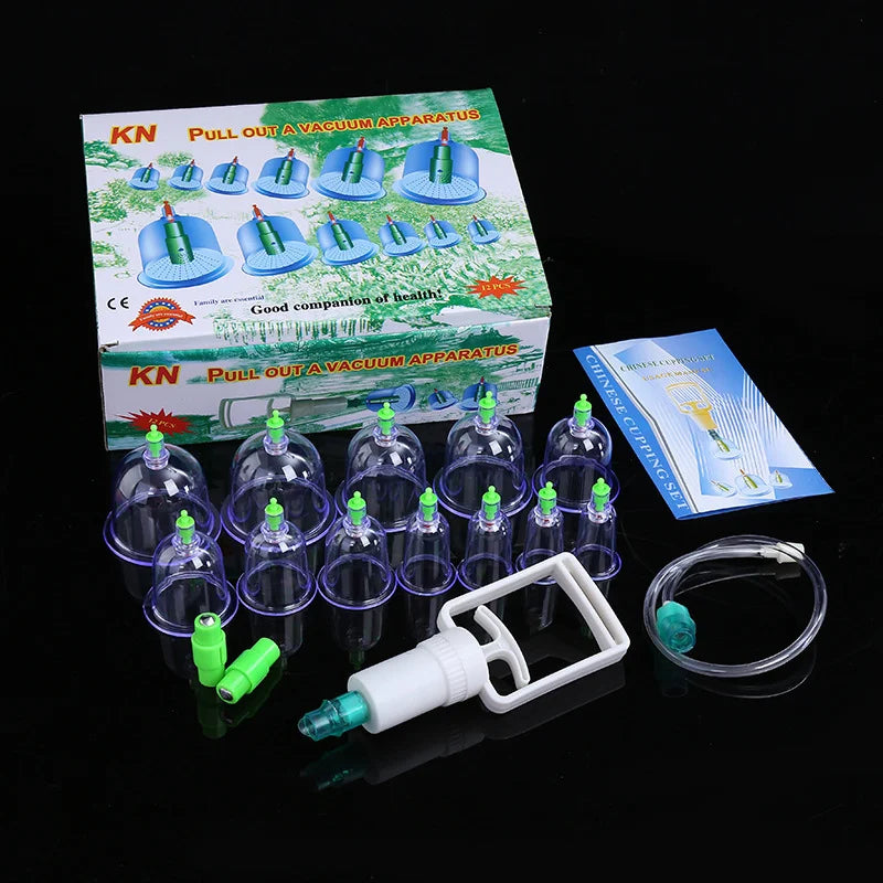 6or24  Pieces Suction Cups Massage Vacuum Cupping Body Massager Plastic Vacuum Suction Therapy Cupping Set Cans for Massage