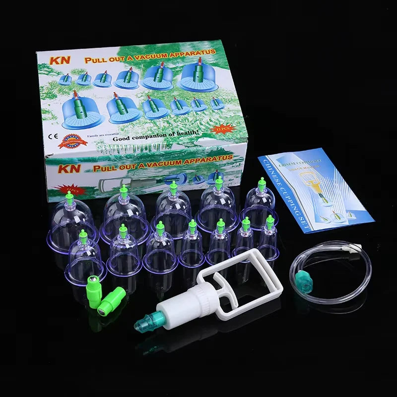 6or24  Pieces Suction Cups Massage Vacuum Cupping Body Massager Plastic Vacuum Suction Therapy Cupping Set Cans for Massage
