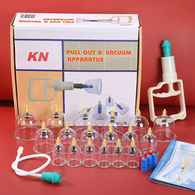 6or24  Pieces Suction Cups Massage Vacuum Cupping Body Massager Plastic Vacuum Suction Therapy Cupping Set Cans for Massage