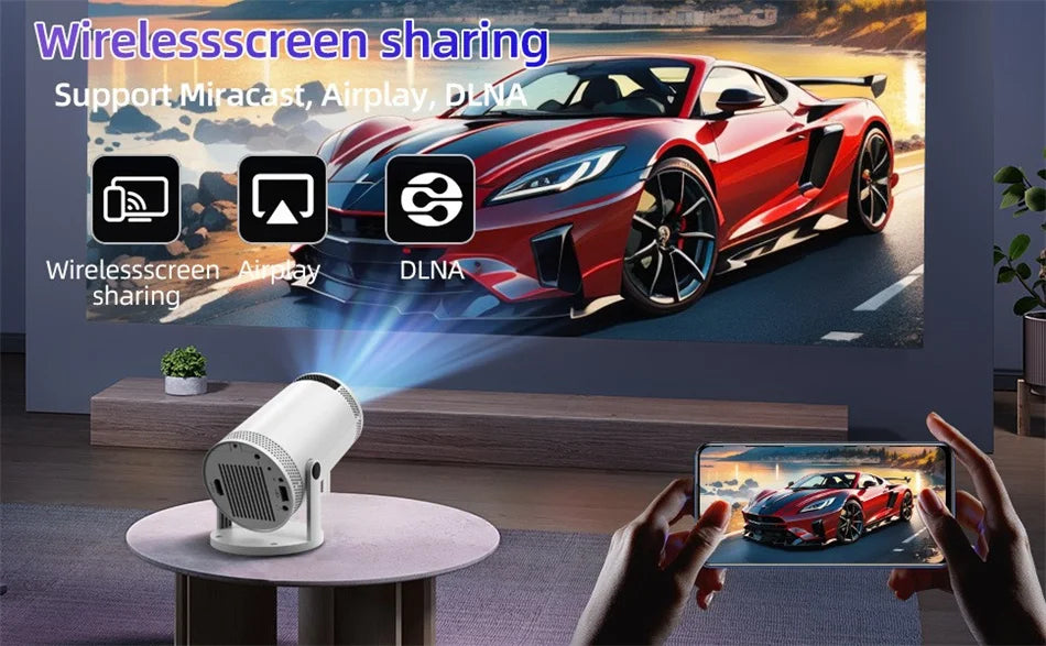 2025 4K HD Portable Projector 260 ANSI Lumens 5G WiFi Bluetooth Support 1080P Home Cinema Theater Movie Mini Projectors FY300