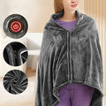 USB Electric Heated Blanket 3 Heating Levels Fleece Heated Blanket Portable Heating Lap Blanket for Household and Office