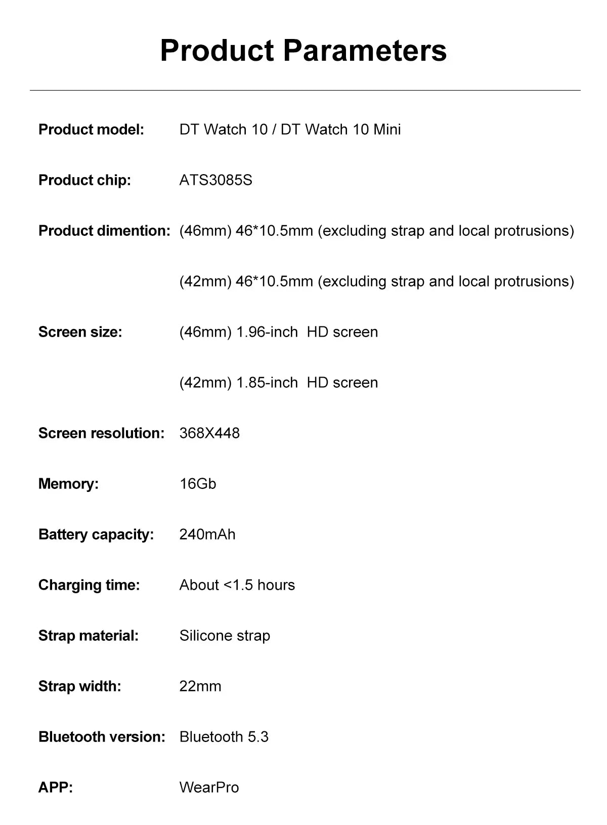 2026 New Original for Apple DT Watch 10 Smart Watch Men AMOLED 4GB Memory Music 3D Surround BT Call Waterproof smart watch Woman