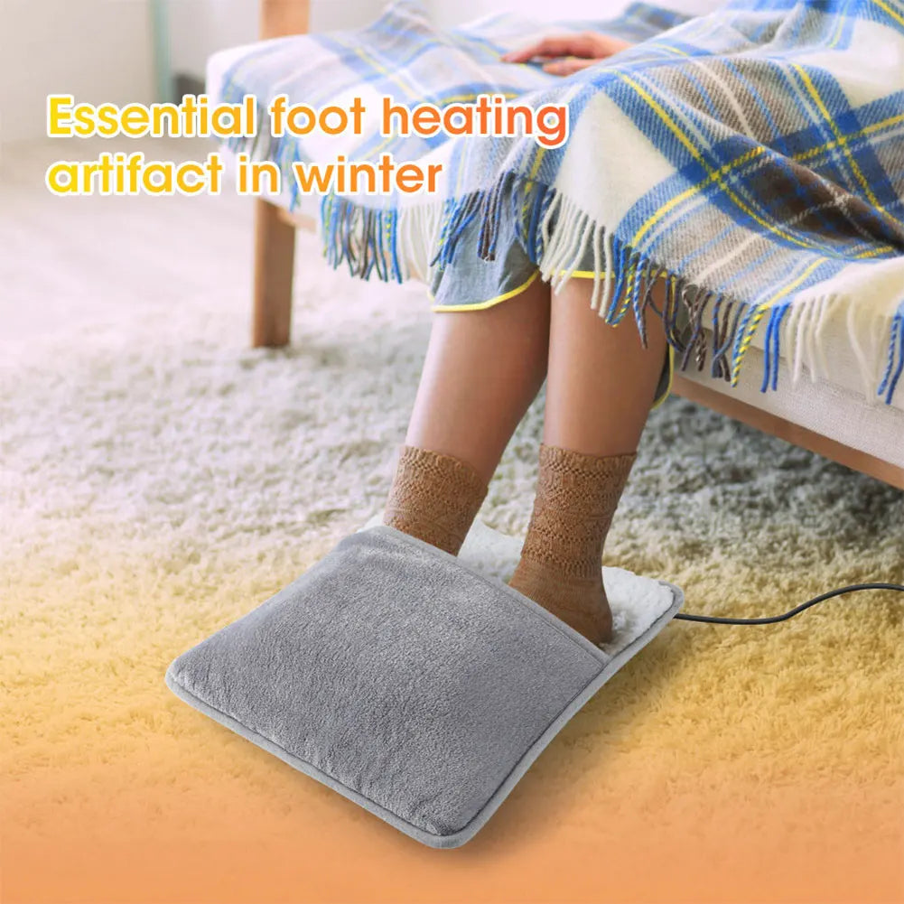 Winter Electric Foot Heating Pad USB Household Feet Warmer Heater Soft Plush Thermal Blanket Heating Slippers for Home Office