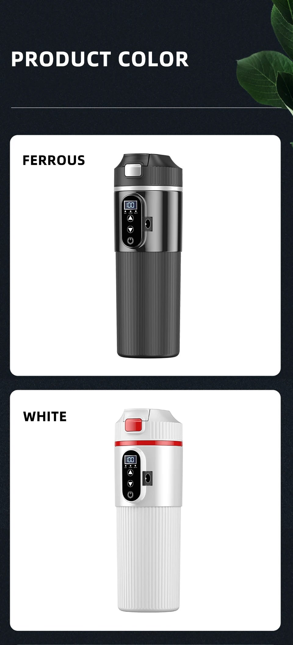 12V/24V 500ML Electric Heating Cup Kettle 304Stainless Steel Water Heater Bottle Auto Shut Off Fast Boiling Cup For Travel Car