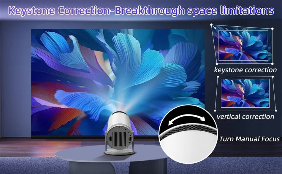 2025 4K HD Portable Projector 260 ANSI Lumens 5G WiFi Bluetooth Support 1080P Home Cinema Theater Movie Mini Projectors FY300
