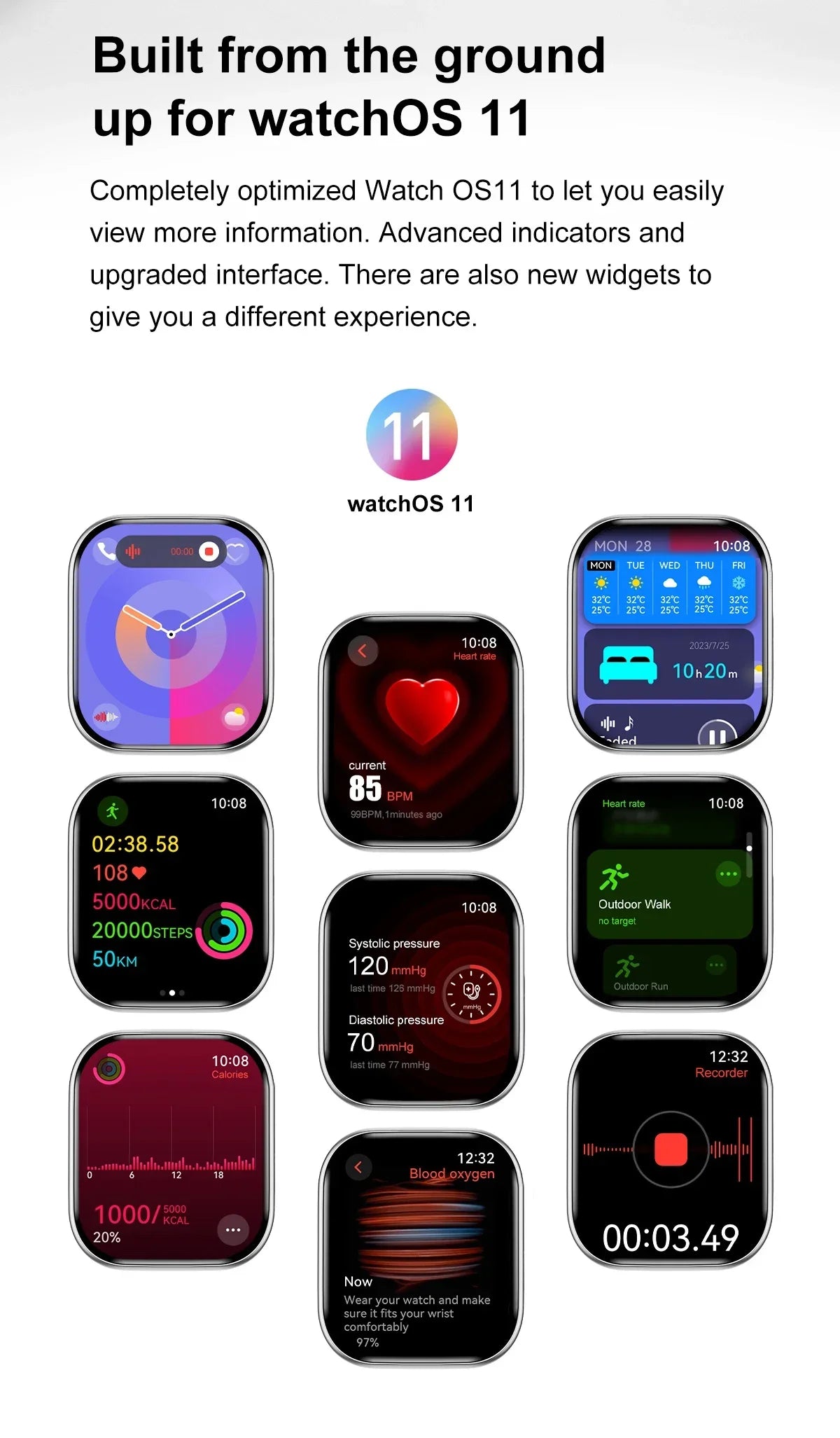 2026 New Original for Apple DT Watch 10 Smart Watch Men AMOLED 4GB Memory Music 3D Surround BT Call Waterproof smart watch Woman